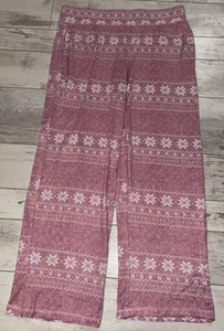 Pink PJ Pajama Pants size L large - Pink/White/Elastic Waistband - NEW       B - Picture 1 of 6