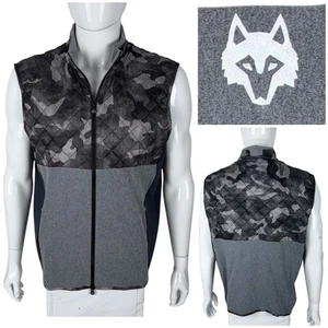 Greyson Herren Large Weste grau Camouflage Full Zip Nylon Stretch Golf reflektierend - Bild 1 von 11