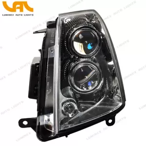 LH Side Headlights For Cadillac STS 2005-2011 Halogen Black Housing Clear Lens - Picture 1 of 15