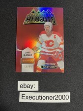 Lanny McDonald # Flames # 2021-22 UD STATURE LEGENDARY HEIGHTS RED /75 #LH-23