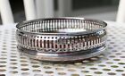 RC  R. Carrs of Sheffield Sterling Silver  Rimmed Coaster 4/3/4'