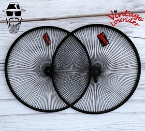 VINTAGE LOWRIDER 29" 144 SPOKE BLACK FRONT & COASTER STEEL WHEEL 14G 3/8 AXLE. - Picture 1 of 3