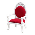 Wood Chair Dollhouse Miniature 1:12 Scale Retro Red Armchair Ornament Accessory