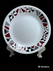 Corelle, ROJO MOSAICO: Juego de 6 platos de postre de pan rojo negro blanco - Imagen 1 de 5