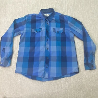 Op Ocean Pacific Shirt Boys Blue Large Plaid Long Sleeve Button Up - Image 1 of 4