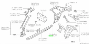 Extensión, alféizar exterior LH para: Nissan Skyline R32 GTR BNR32 89-94 - Imagen 1 de 1