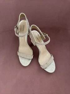 Gianni Bini Rhinestone Platform Open Toe High Heels Pumps Size 7.5M - Picture 1 of 17