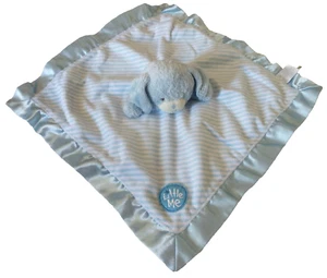 Little Me Blue Striped Puppy Dog Baby Lovey Plush Crib Security Blanket - Picture 1 of 6