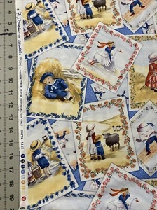 Nursery Rhymes Faye Whitaker Elizabeth's Studios 1/2 Yard Cotton Fabric - New - Picture 1 of 4