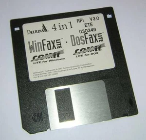 Delrina WinFax/DosFax Lite Install Software Floppy Diskette DOS/Win 3.1 (1994) - Picture 1 of 1