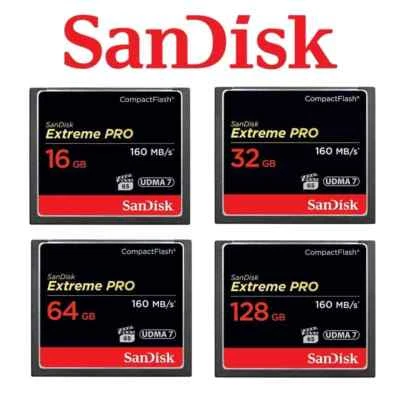 SanDisk Extreme Pro Compact Flash Memory Card 16 GB 32GB 64GB 128GB 160 MB/s - Image 1 of 4
