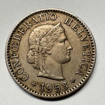 1953 Switzerland 5 Rappen - Coin #C-018 - Image 1 of 2