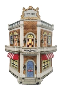 SANTAS WORKBENCH O'WELL CHRISTMAS VILLAGE HOUSE - FLICKERING WICK CANDLE SHOP + - Picture 1 of 5