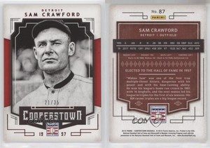 2015 Panini Cooperstown HOF Chronicles Red /35 Sam Crawford #87 HOF