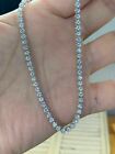 20Ct Round Cut Lab Created Diamond Tennis Choker Necklace 14K White Gold Over
