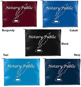Notary Supply Bag Stamp Seal Signature Zipper Embosser Public Ink Swear Journal - Bild 1 von 11