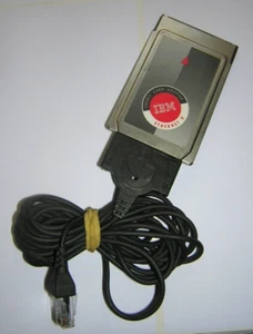 Vintage IBM Ethernet II PCMCIA Ethernet LAN Adapter PC Card with Dongle Cable - Picture 1 of 1