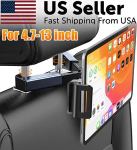 360° Car Back Seat Headrest Mount Tablet Holder for 4.7-12.9" iPad Phone Samsung - Picture 1 of 8