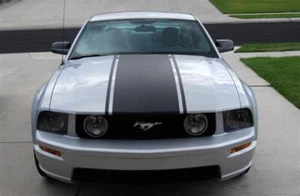 Mustang 2005-2009 rayas centro capucha con rayas de pasador 06 07 08 rayas gráfico - Imagen 1 de 2