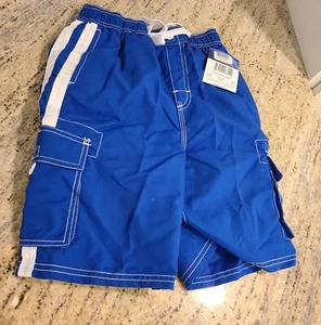 Kanu Surf Swim Trunk Boys Medium (10/12) Baracuda Blue Quick Dry UPF 50+ Lined - Picture 1 of 11