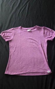 Abercrombie Kids Girls Magenta Pink Purple Blouse Top Gathered Sleeves Size 9/10 - Picture 1 of 5
