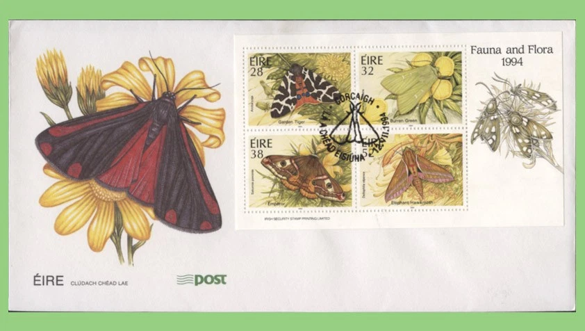 Ireland 1994  Moths mini sheet U/A First Day Cover - Image 1 of 1