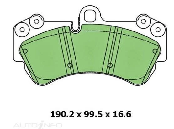 Ceramic Brake Pad Set Frnt For Porsche Cayenne Turbo 4.5 955 Ptrl 02-07 - image 1 of 1