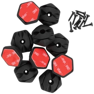 Klein Tool Self-Adhesive Cable Mounting Clips with 3 Slots (10 Pack) - Picture 1 of 6