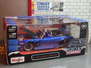 Chevrolet Camaro SS 1968 1:24 *EN CAJA* MAISTO PRO RODZ AZUL LHD Modelo Coche *¡RARO*! - Imagen 1 de 3