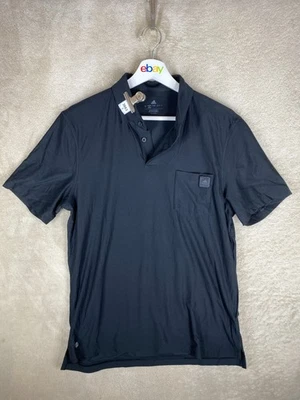 adidas Polo T-Shirts Top Size L Mens Black Logo Sleeveless Activewear - image 1 of 4