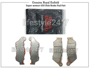 FRONT & REAR DISC BRAKE PAD KIT Genuine Royal Enfield Super Meteor 650 - Picture 1 of 5