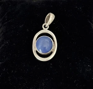 Vintage Sterling 925 Lapislazuli Anhänger Handarbeit - Bild 1 von 9