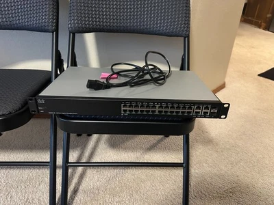 Cisco SG300-28 28 Port Gigabit Managed Switch SRW2024-K9 - Image 1 of 4