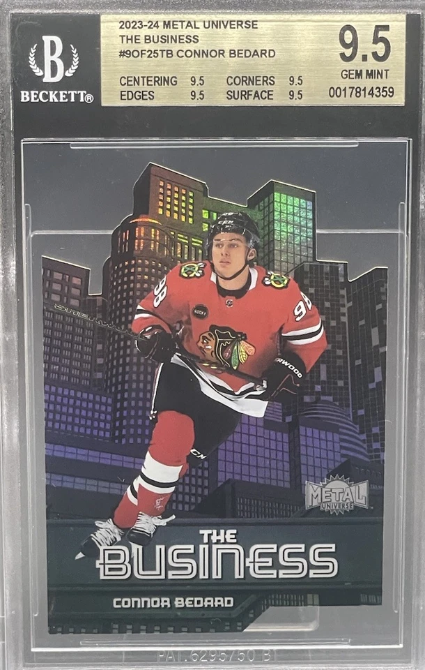 🏒 2023-24 Metal Universe Connor Bedard “The Business” /25 BGS 9.5 RC 🏒  Foto 1 de 2
