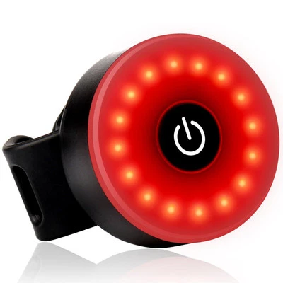 Waterproof LED Bicycle Rear Light USB Rechargeable Red Back Lamp IPX5 - LEC500 - Image 1 of 4