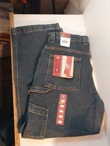 Pantalones de carpintero Faded Glory para hombre 34x30 azul denim ropa de trabajo - Imagen 1 de 6