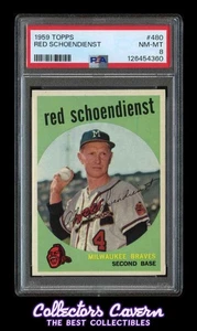 1959 Topps #480 Red Schoendienst PSA 8 (NM-MT) - Bild 1 von 2