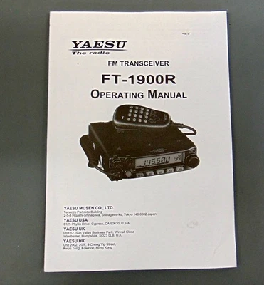 Любительский трансивер Yaesu FT-1900R ОРИГИНАЛЬНОЕ ПЕЧАТНОЕ РУКОВОДСТВО не копия - Изображение 1 из 2