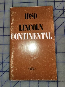 1980 Lincoln Continental Owners Manual Original - Foto 1 di 1