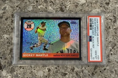 Mickey Mantle 2006 Topps Chrome Black Refractor #’d/200 PSA 10 GEM MINT - Image 1 of 3