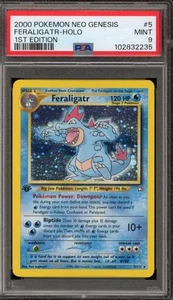 Pokemon Feraligatr Neo Genesis 1st Edition Holo Rare #5 PSA 9 Mint - Picture 1 of 2