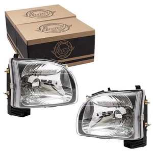 Fits 01-04 Toyota Tacoma Pickup Pair of Halogen Headlights Headlamps Set - Picture 1 of 9
