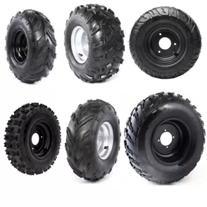 ATV 6" 7" 8" 10" inch Wheel Tire 3 Stud 4 Lug Rim For Go Kart Taotao Quad Mower - Picture 1 of 38