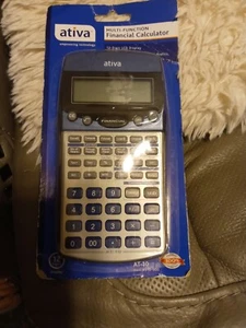 Ativa AT-10 Multifunction Finacial Calculator Office Depot 12 Didit LCD Display - Picture 1 of 6