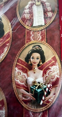 1997 Hallmark Holiday Barbie Christmas Gift Wrap Roll - New - Image 1 of 4