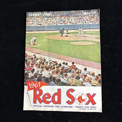 1967 Boston Red Sox Program V Kansas City Pennant YR Yastrzemski MVP/scored Vg⚾️ - Image 1 of 4