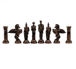 Handmade Metal Large Chess Pieces, Copper Pegasus Large Metal Chess Pieces - Picture 1 of 13