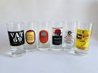 🟠 set 6 bicchieri pubblicitari vintage da whisky anni 70