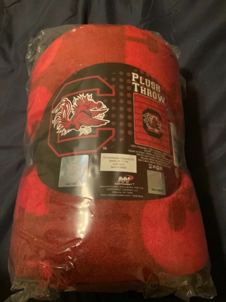 NCAA college football  South Carolina Gamecocks 50X60 Plush Throw Blanket, soft! - Image 1 of 1