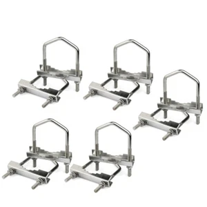 TV Antenna U-Bolt Clamp Mount 2 Mast Pole 10 Pack Nest Assembly Kit SKYUC 5 Pair - Picture 1 of 7